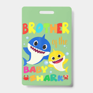 Badge Frère Du Bébé Requin Anniversaire Frère Requin