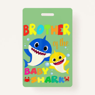 Badge Frère Du Bébé Requin Anniversaire Frère Requin