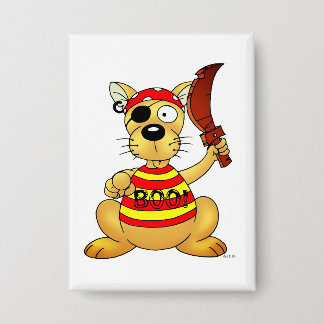 Badge Funny Pirate Dog with Toy Sword