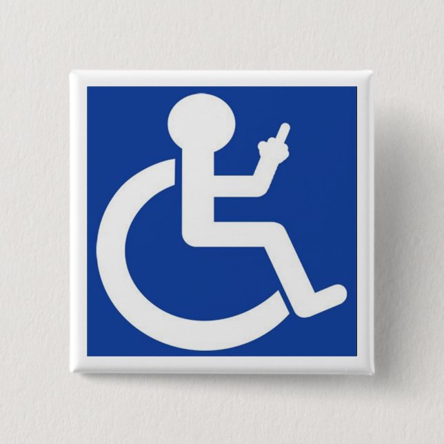 Badge - Funny Wheelchair Désactiver Badge (Devant)