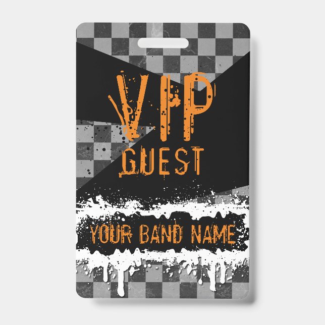 Badge Fusion sur bande personnalisée VIP Lanyard Punk Ro (Face)