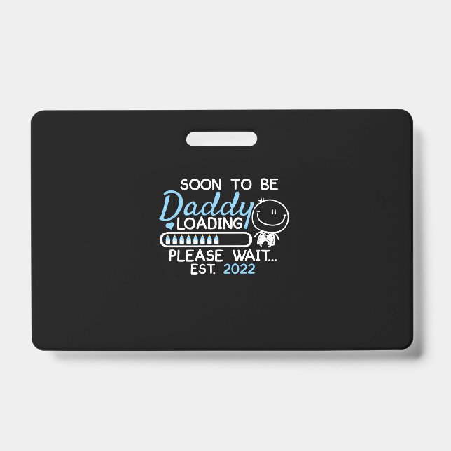 Badge Futur Papa 2022 Première Fête des Pères (Avant)