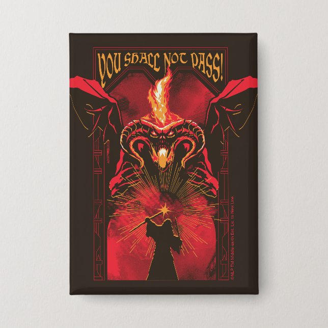 Badge GANDALF™ Vs Balrog "You Shall Not Pass" Graphic (Recto)