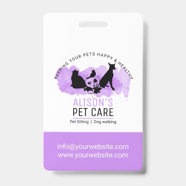 Badge Garde d'animaux / Services de gardiennage / Promen (Avant)