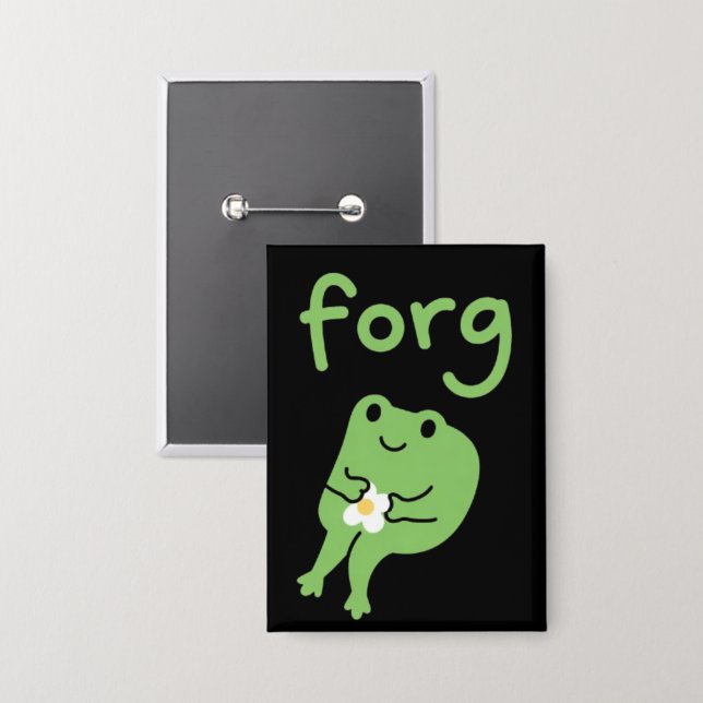 Badge Gâteau de grenouille mignon Kawaii Meme esthétique (Recto/Verso)