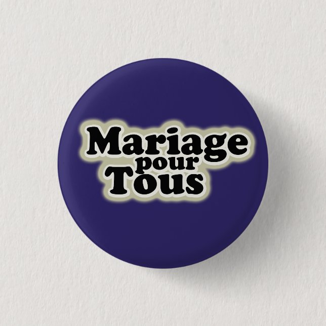 badge gay pride: mariage pour tous (Devant)