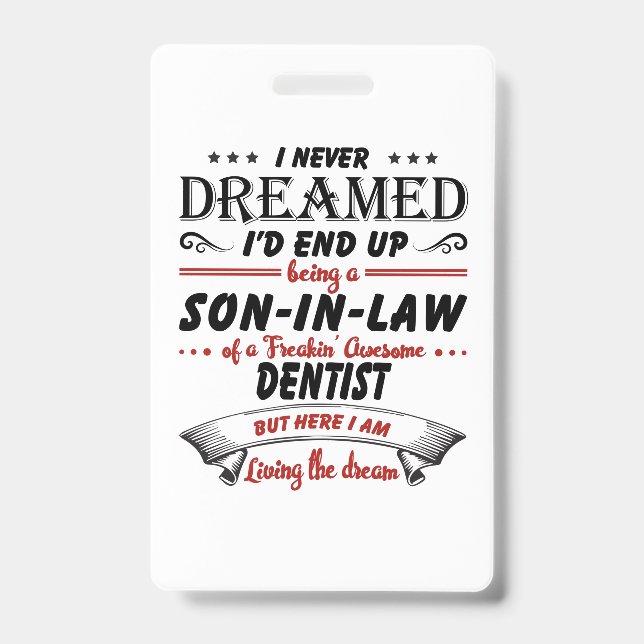 Badge Gendre d'un dentiste génial (Avant)