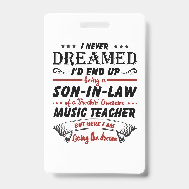 Badge Gendre d'un professeur de musique génial (Avant)
