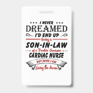 Badge Gendre d'une infirmière cardiaque géniale