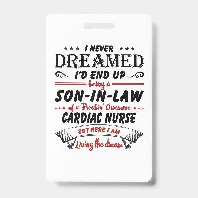Badge Gendre d'une infirmière cardiaque géniale (Avant)
