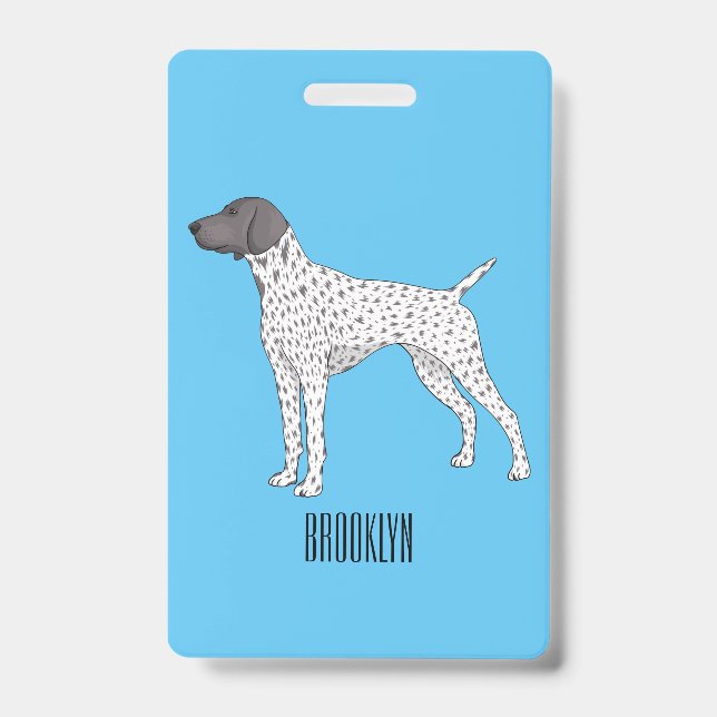 Badge German Shorthaired Pointer dog cartoon (Avant)