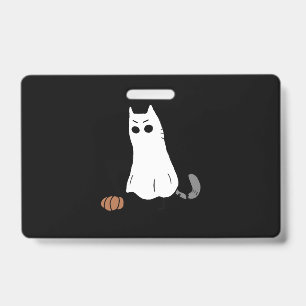 Badge Ghost Cat Pumpkin Halloween