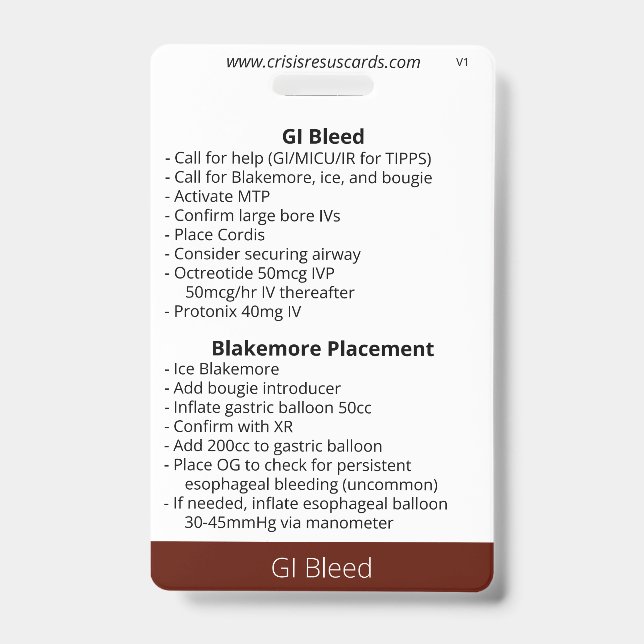 Badge GI Bleed (Avant)