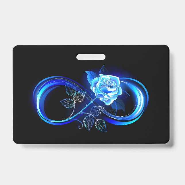 Badge Glowing infinity with blue rose (Avant)