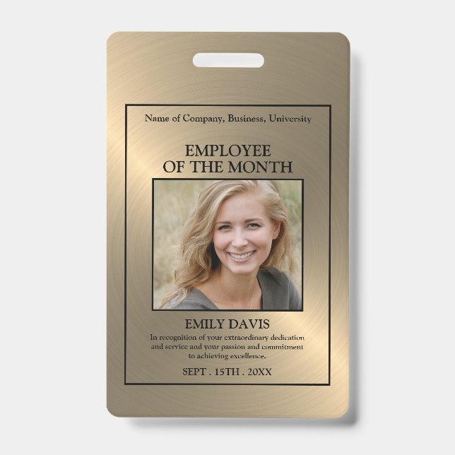 Badge Gold/Personalized Photo - Employee Award (Avant)