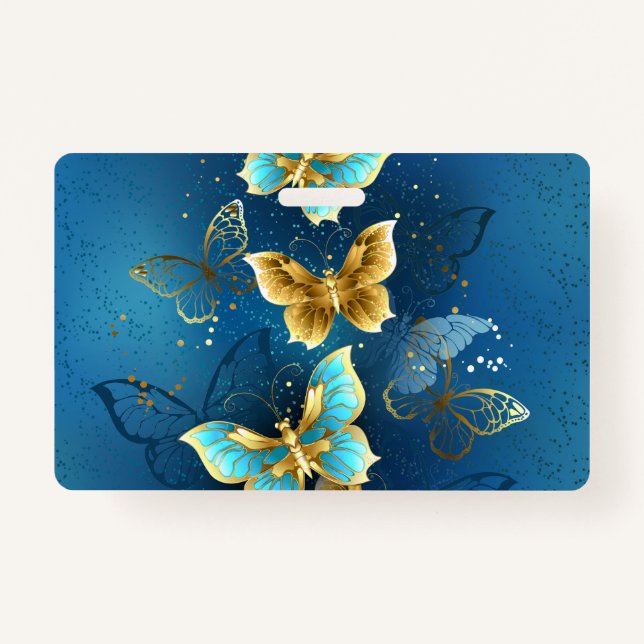 Badge Golden butterflies (Devant)