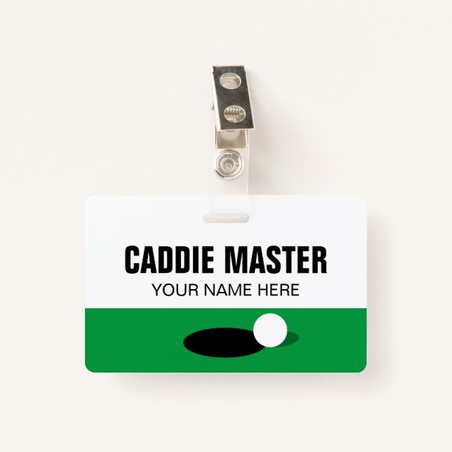 Badge Golf Caddie Master clip réversible sur l'insigne d (Devant avec clip)