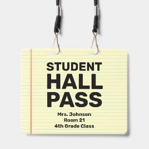 Badge Grand porte-badge 4x5 pour couloir scolaire