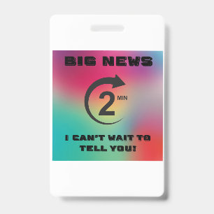 Badge Grande nouvelle, je ne peux pas attendre pour vous