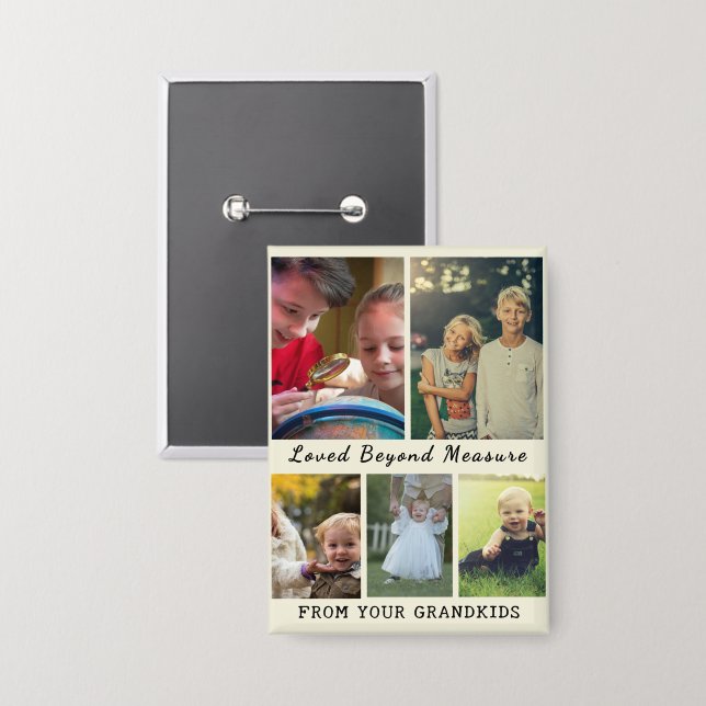 Badge Grandparents Day – Loved Beyond Measure Button (Recto/Verso)