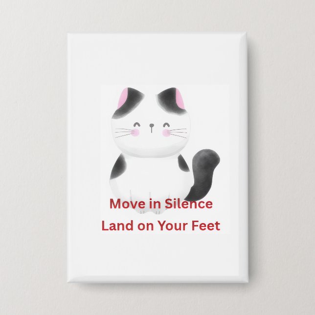 Badge Graphique de chat motivationnel  (Recto)