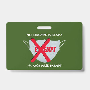Badge Green   MASQUE DE VISAGE EXONÉRÉE