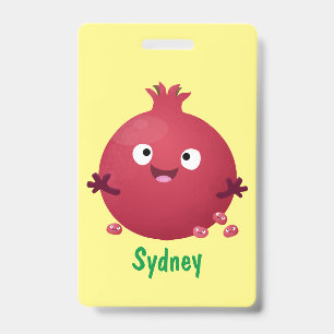 Badge Grenade fruit cartoon mignon et heureux