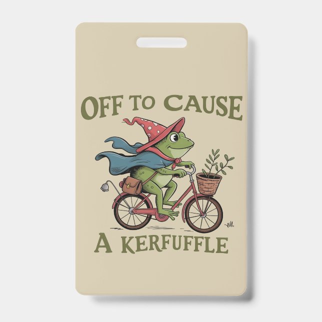 Badge Grenouille pour causer une agitation Sarcasme Drôl (Avant)