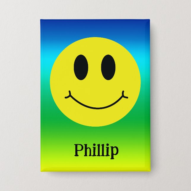 Badge Grinning Face Classic Personnalisé (Recto)