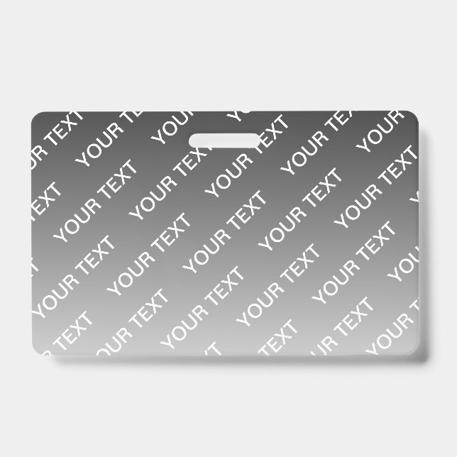 Badge Gris (couleur changeable) Ombre & Motif de texte (Avant)