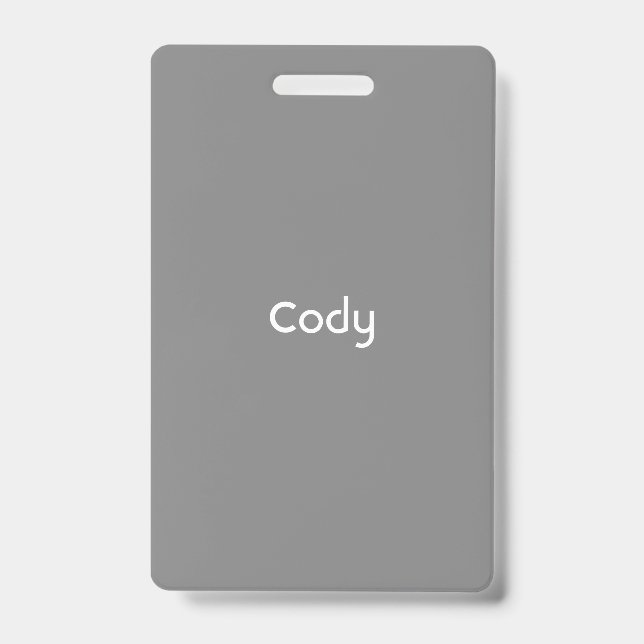 Badge Gris Personnalisé (Avant)