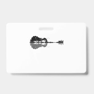 Badge Guitare Acoustique Nature Est Music Bassiste