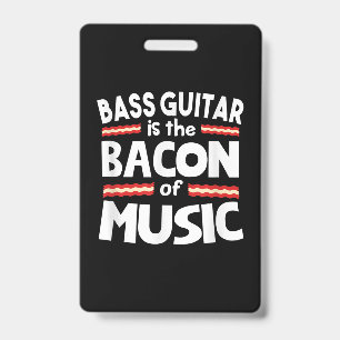 Badge Guitare Lover   Basse Guitare Est Bacon De Musique
