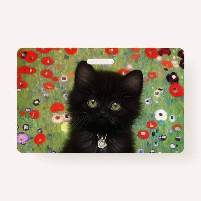 Badge Gustav Klimt Kitten (Devant)