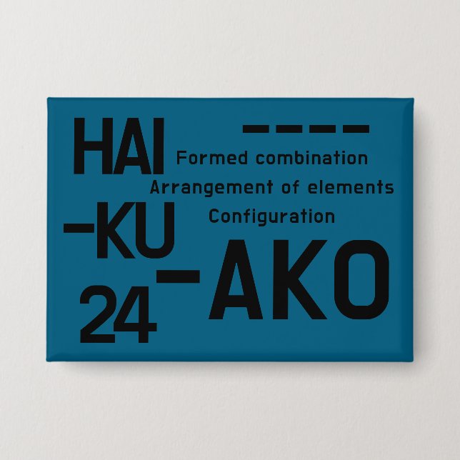 BADGE HAIKU 24 (Recto)