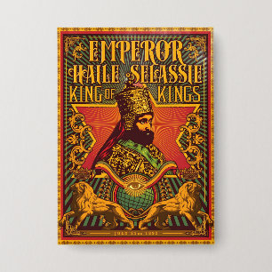 Badge Haile Selassie I Jah Rastafari Rasta Reggae Roots 