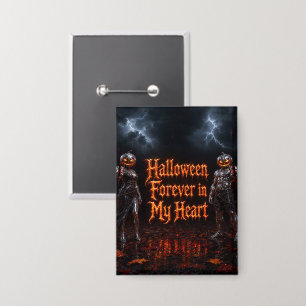 Badge Halloween à jamais dans mon cœur Gothique Citrouil