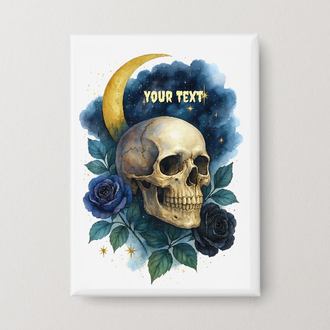 Badge Halloween Gothique Gothique Halloween Déplaisant (Recto)