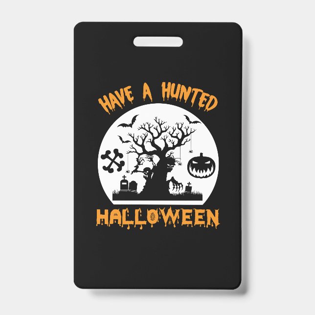Badge Halloween Joyeux Anniversaire Halloween Drôle (Avant)