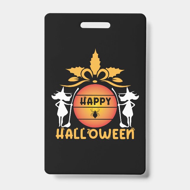 Badge Halloween Joyeux Halloween Anniversaire (Avant)