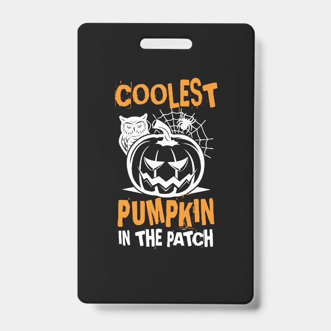 Badge Halloween Plus Beau Citrouille du Patch Anniversai (Avant)