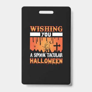 Badge Halloween vous souhaite un Halloween effrayant