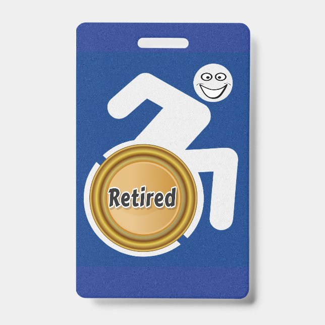 Badge Handicapés à la retraite (Avant)