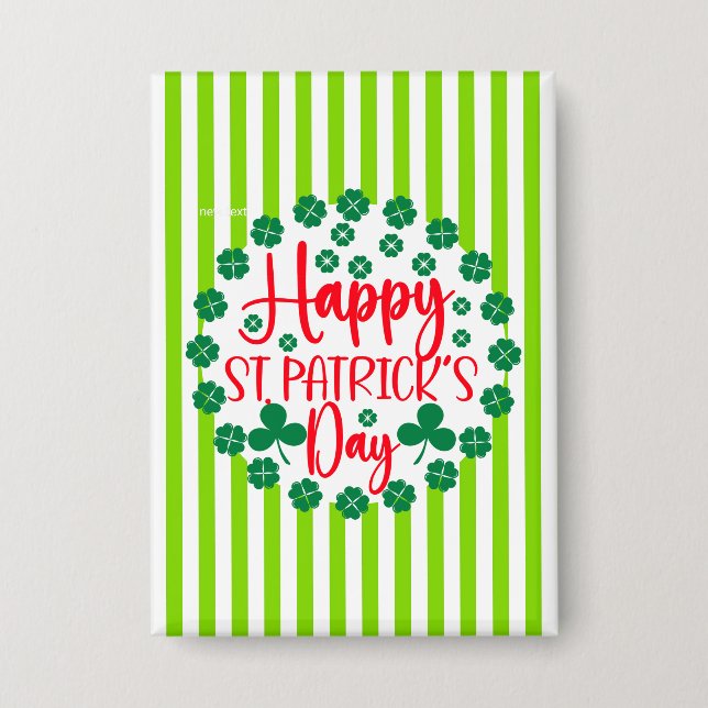 Badge Happy St. Patrick's Day Circle Design-63502 (Recto)