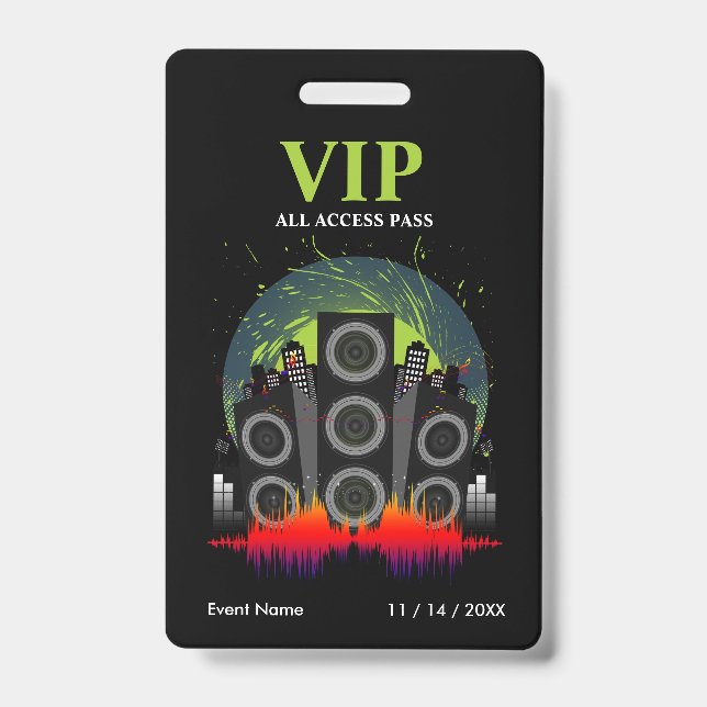 Badge Haut-parleur VIP All Access Pass (Avant)
