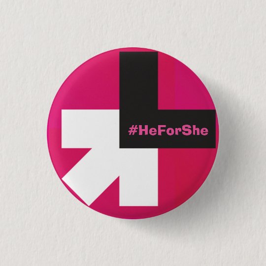Badge He for she bouton