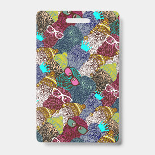 Badge Hibou en couronne