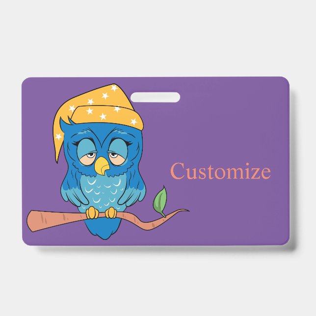 Badge Hibou endormi Thunder_Cove (Avant)