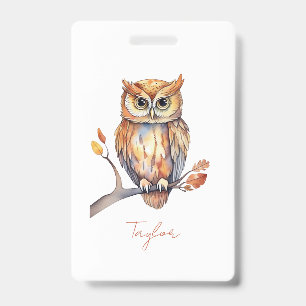 Badge Hibou Personnalisé
