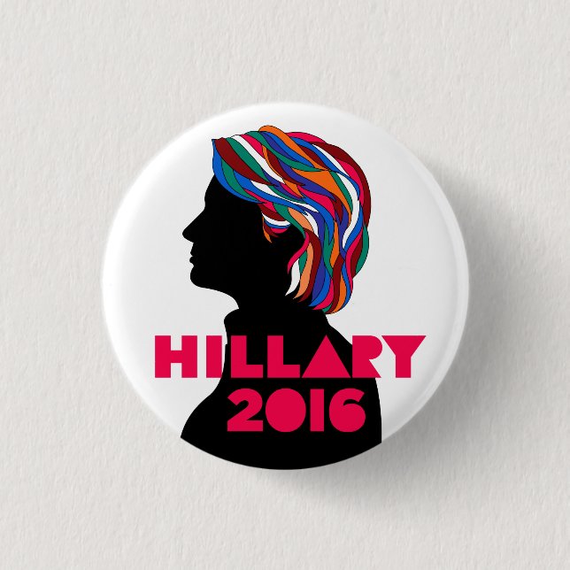 Badge Hillary 2016 : Rétro bouton de conception (Devant)